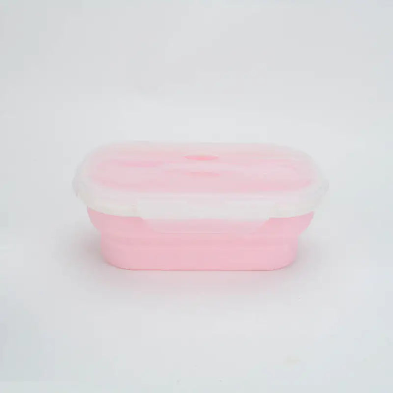 Portable foldable silicone lunch box