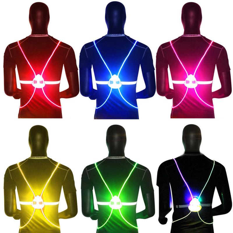 360 Reflective LED Flash Driving Vest High Visibility Night Running Cycling Riding Outdoor Activities Light Up Safety Bike Vest