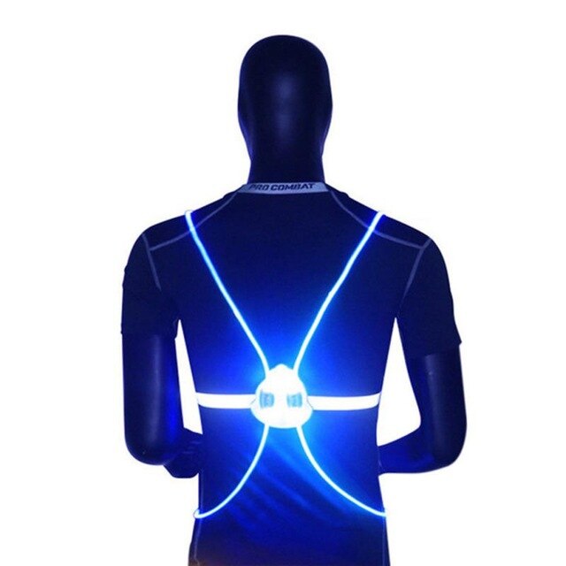 360 Reflective LED Flash Driving Vest High Visibility Night Running Cycling Riding Outdoor Activities Light Up Safety Bike Vest