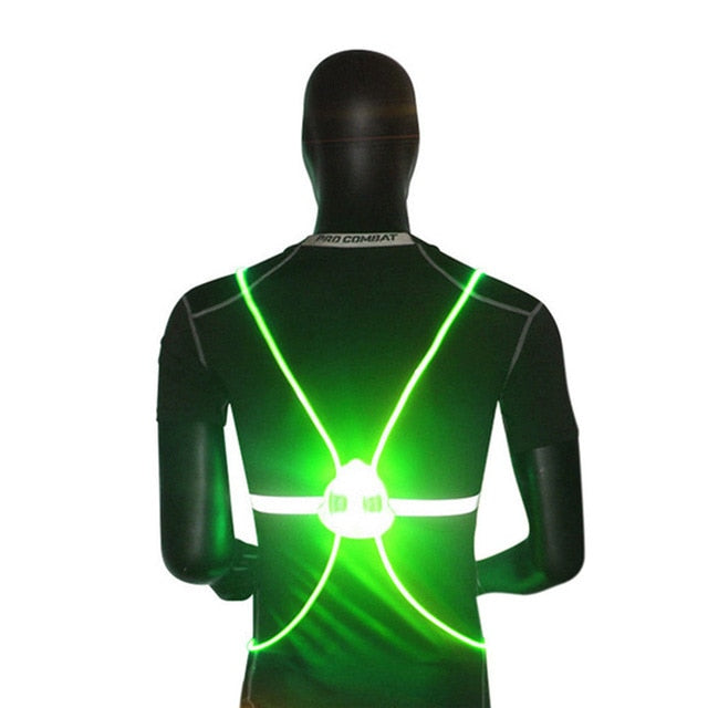 360 Reflective LED Flash Driving Vest High Visibility Night Cycling  Running Riding Outdoor Activities Light Up Safety Bike Vest