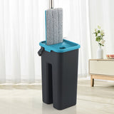 Flat Squeeze Mop and Bucket Hand Free Wringing Floor Cleaning Mop Microfiber Mop Pads Wet or Dry Usage on Hardwood Laminate Tile