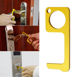 7.6*3cm Hygiene Hand Antimicrobial  EDC Door Opener Portable Press Elevator Tool Door Handle Key