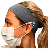 1PC Button Headband Holder Wearing a Yashmak- Protect Ears Unisex Running Elastic Hair Band Headwear facemask buttonholder