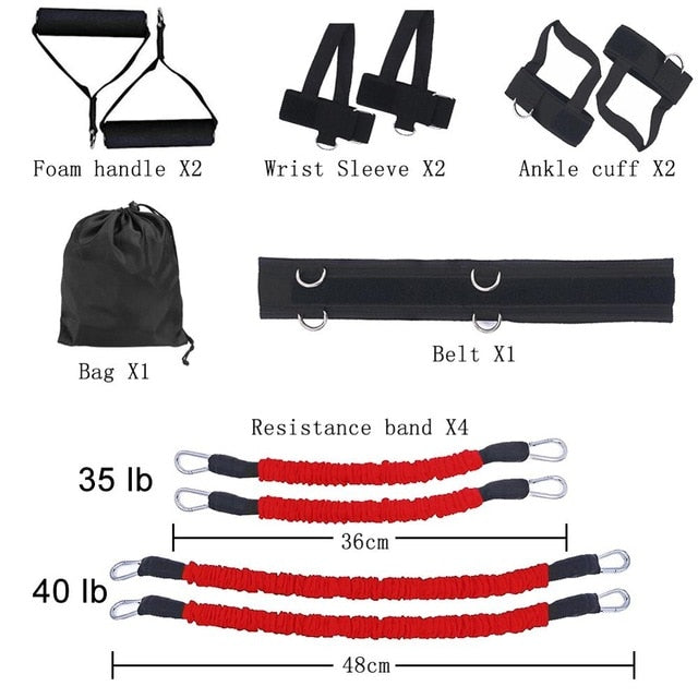 Sports Fitness Resistance Bands Set